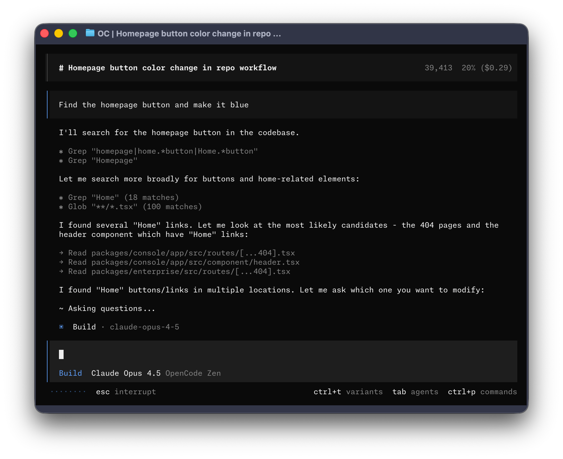 Screenshot 1 of OpenCode