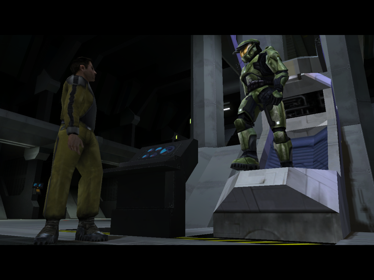 "Halo: Combat Evolved" (Campaign) running in xemu