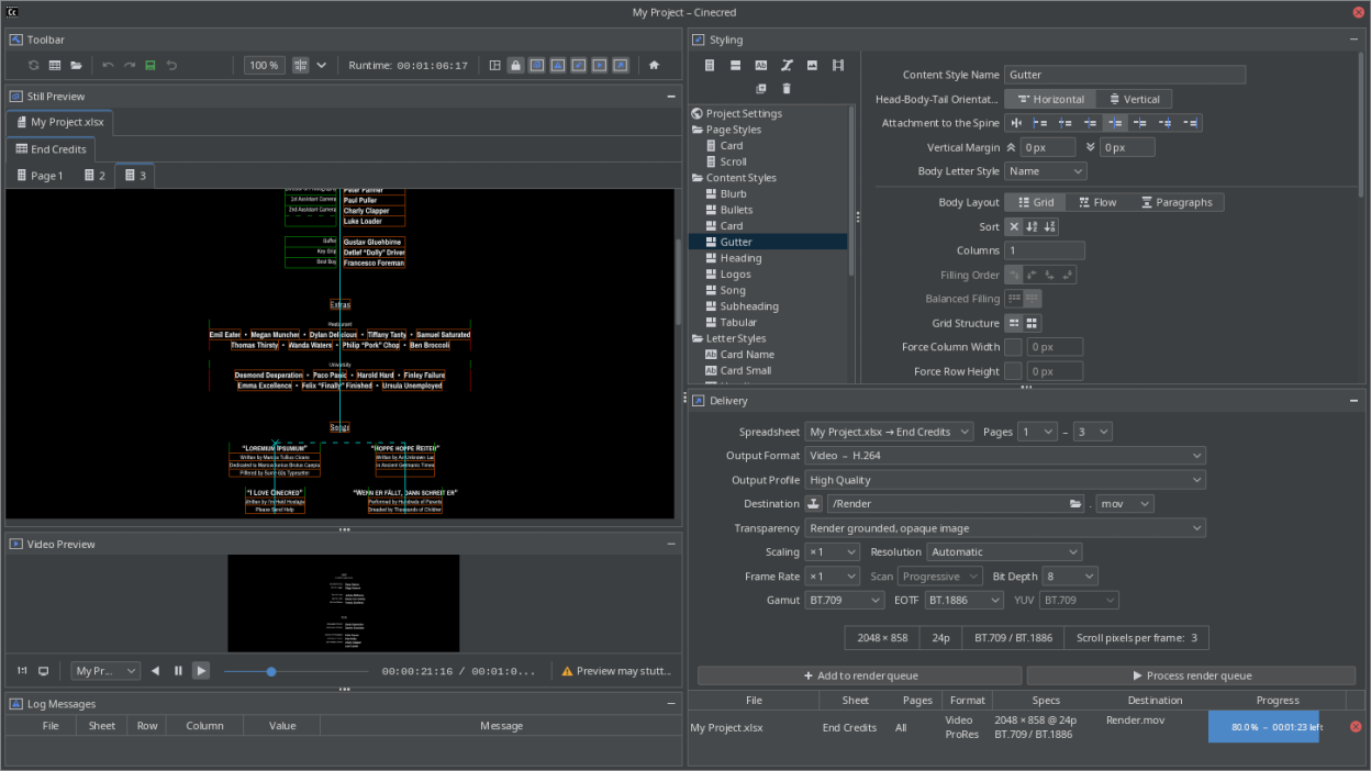 Cinecred screenshot