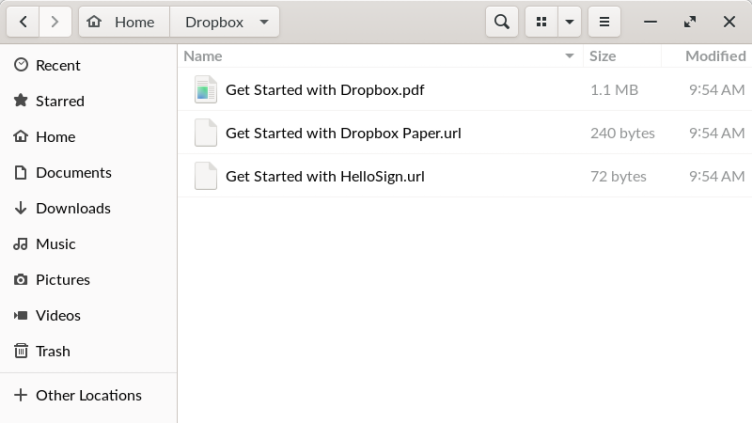 Dropbox screenshot 2