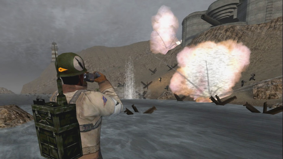 Allied soldier coordinating fire support