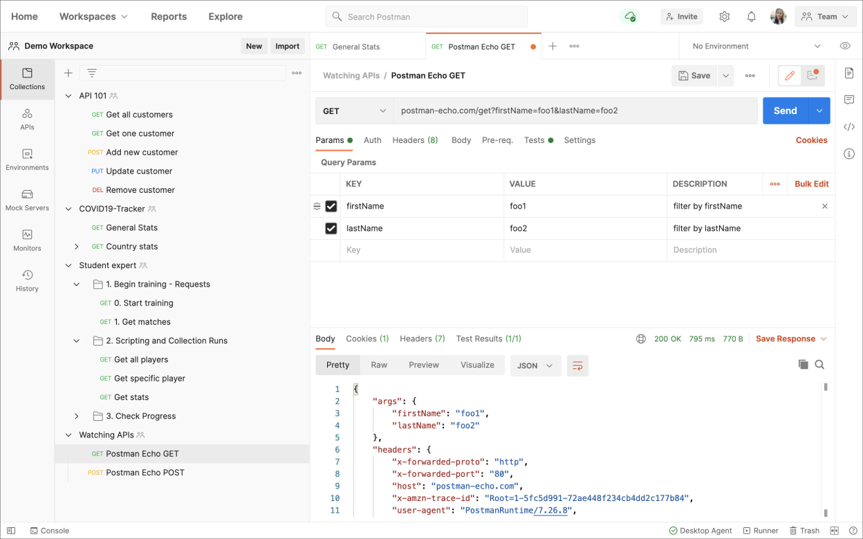 Postman screenshot 1