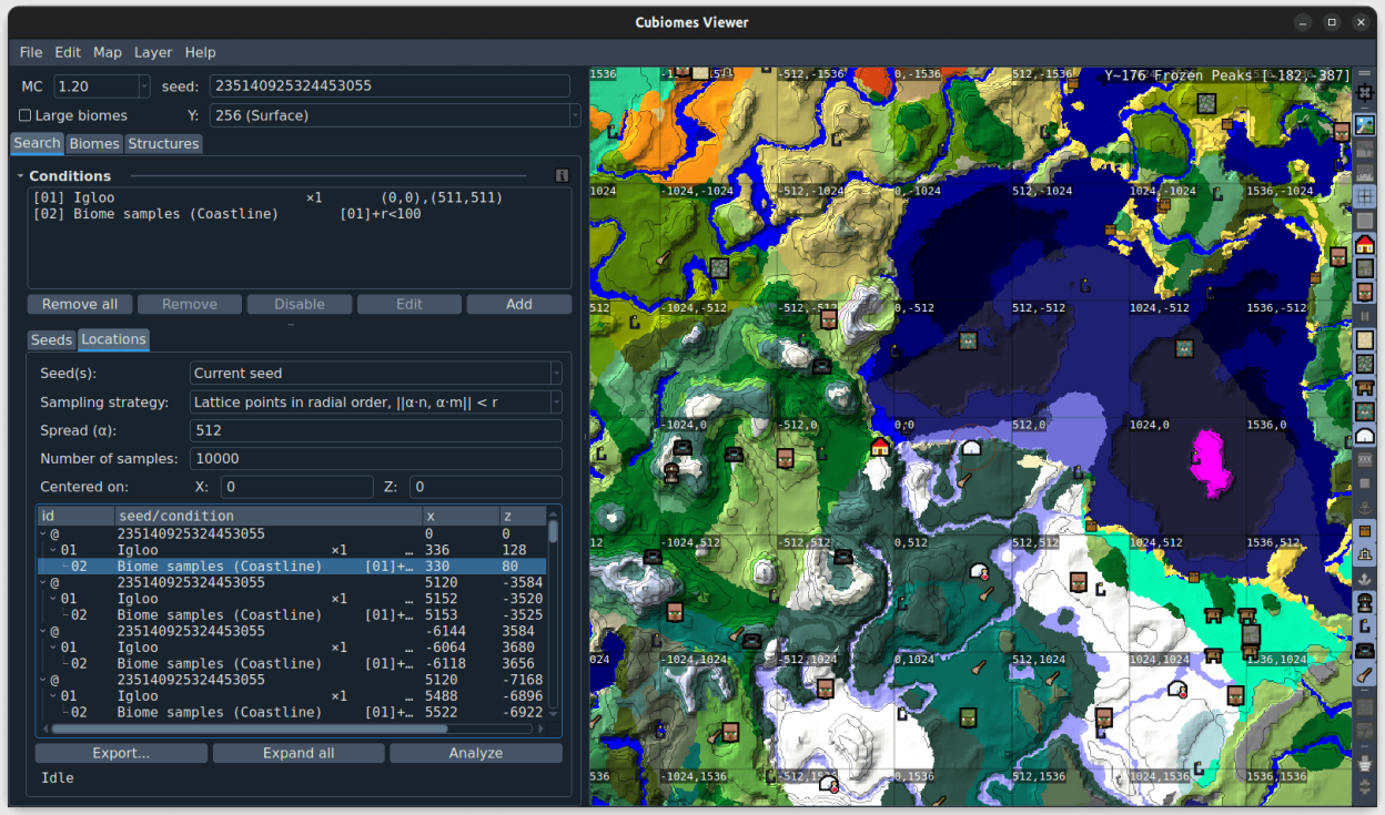 Cubiomes Viewer screenshot