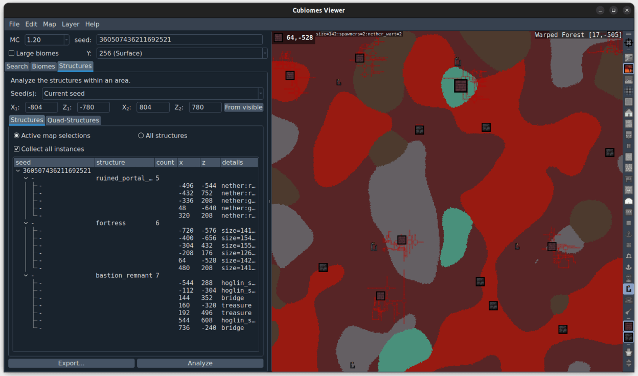 Cubiomes Viewer screenshot