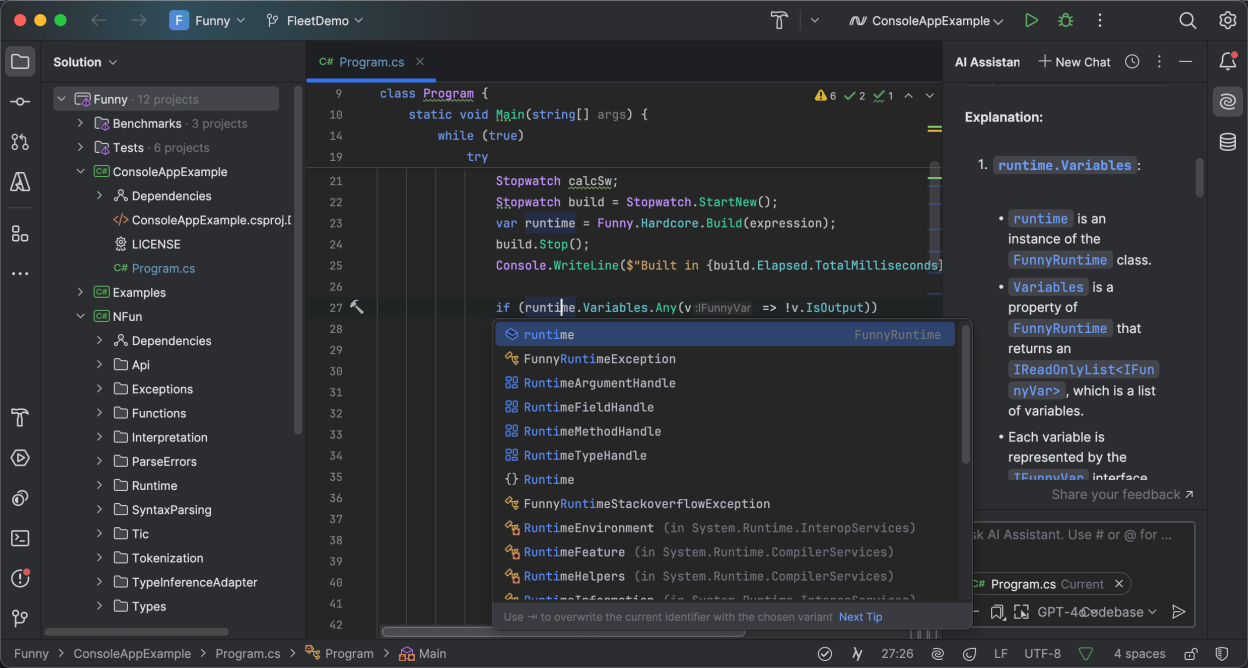 JetBrains Rider screenshot 1