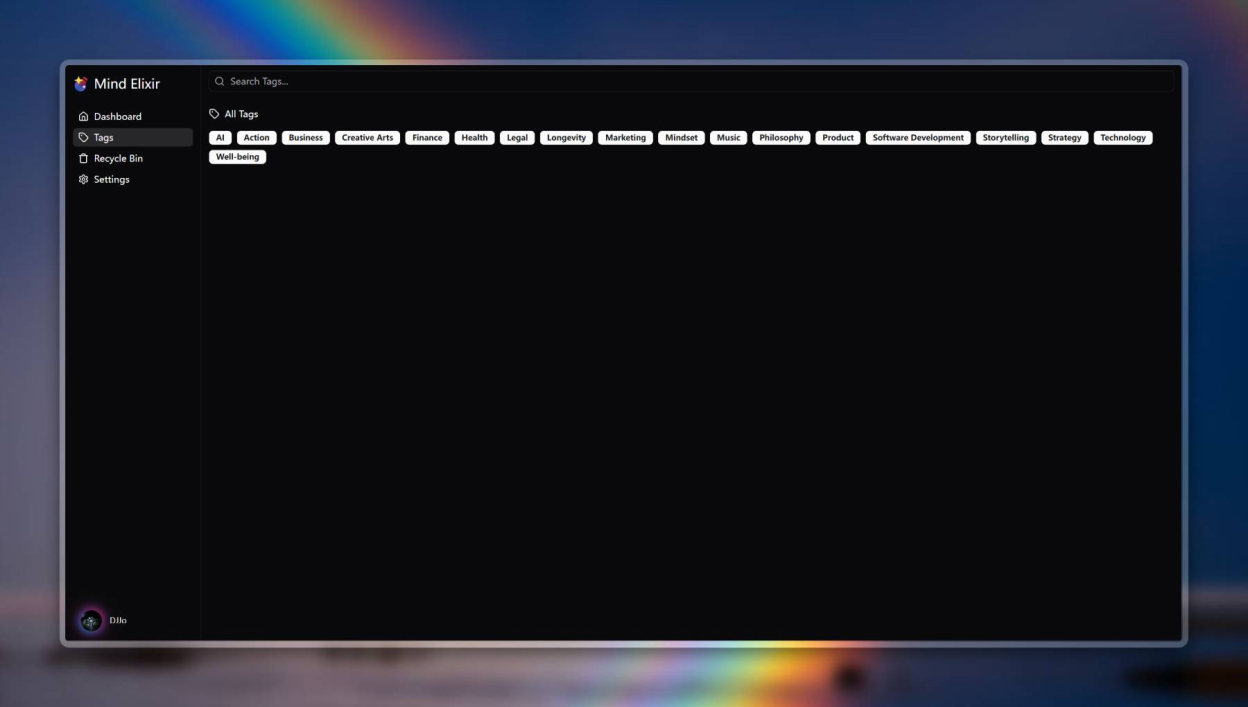 Tag-based organization and filtering