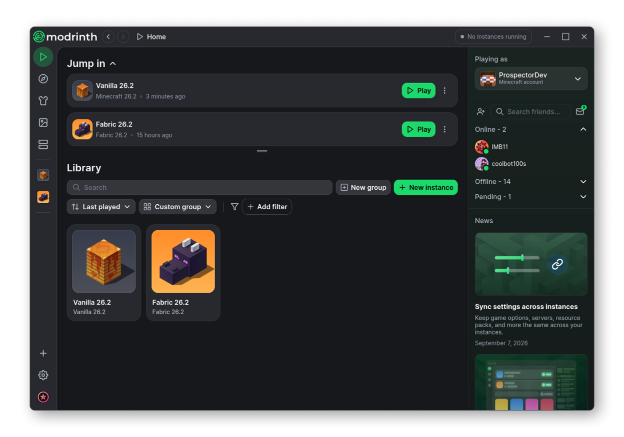 Modrinth screenshot 1