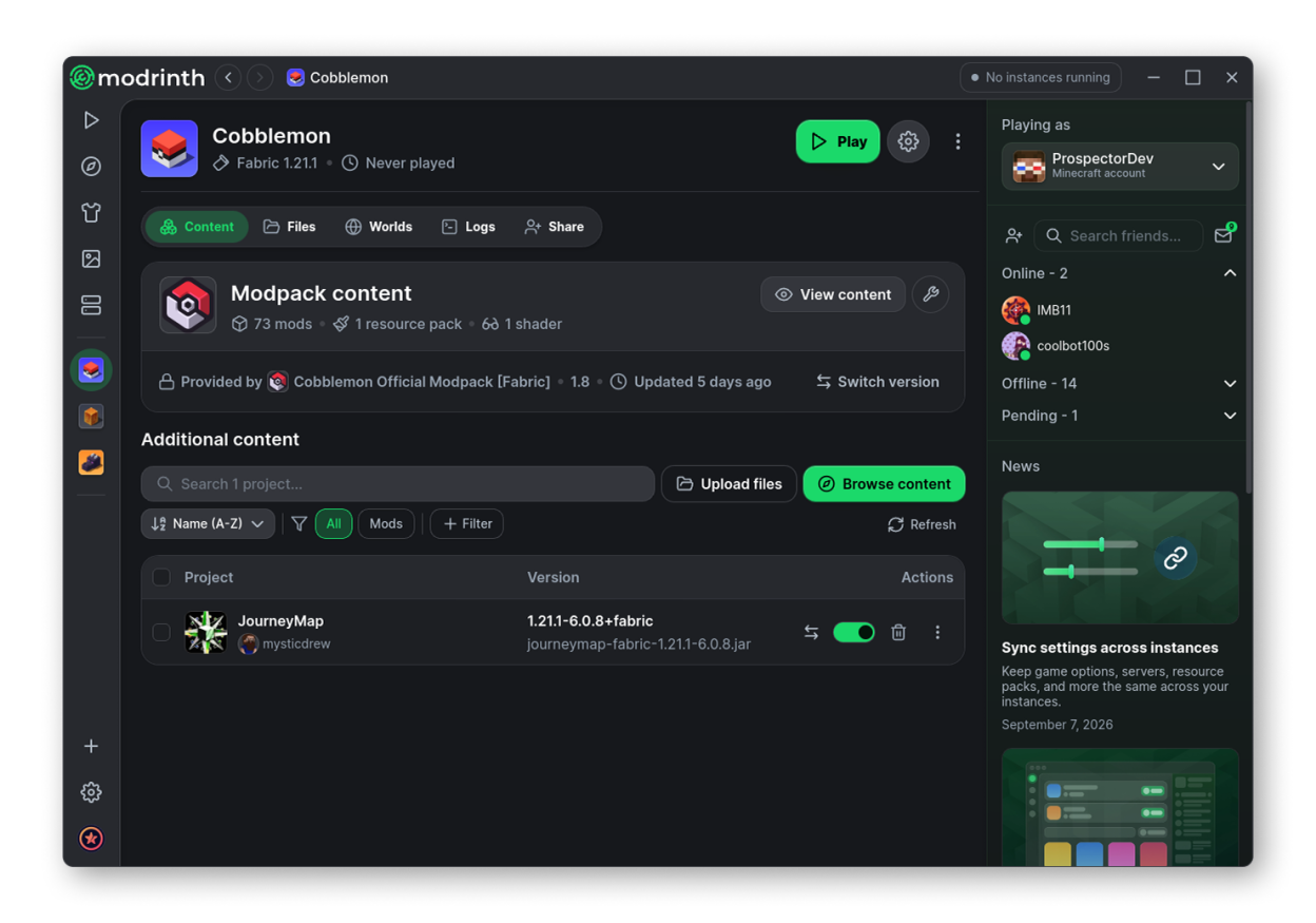 Modrinth screenshot 2