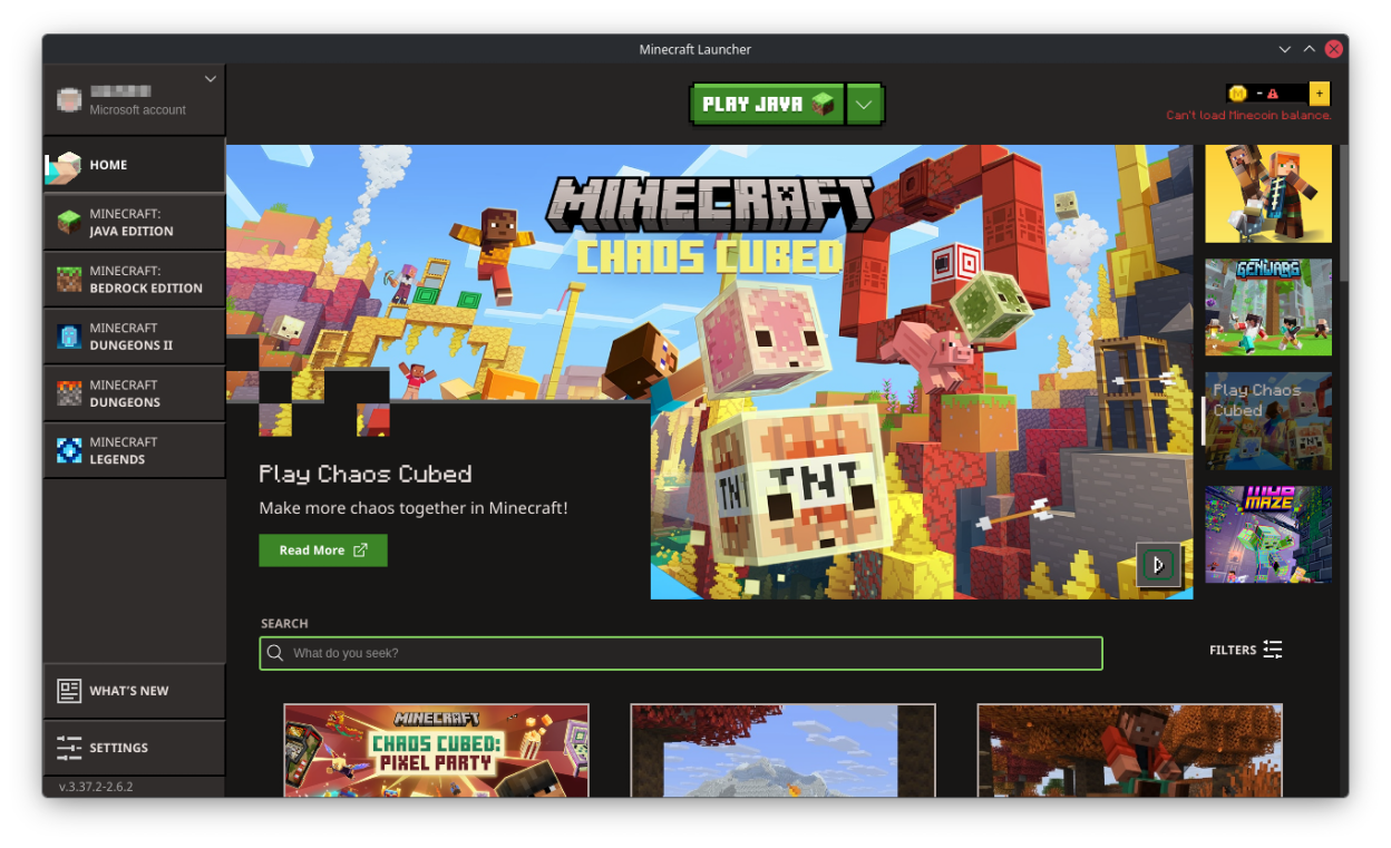 Minecraft Launcher screenshot