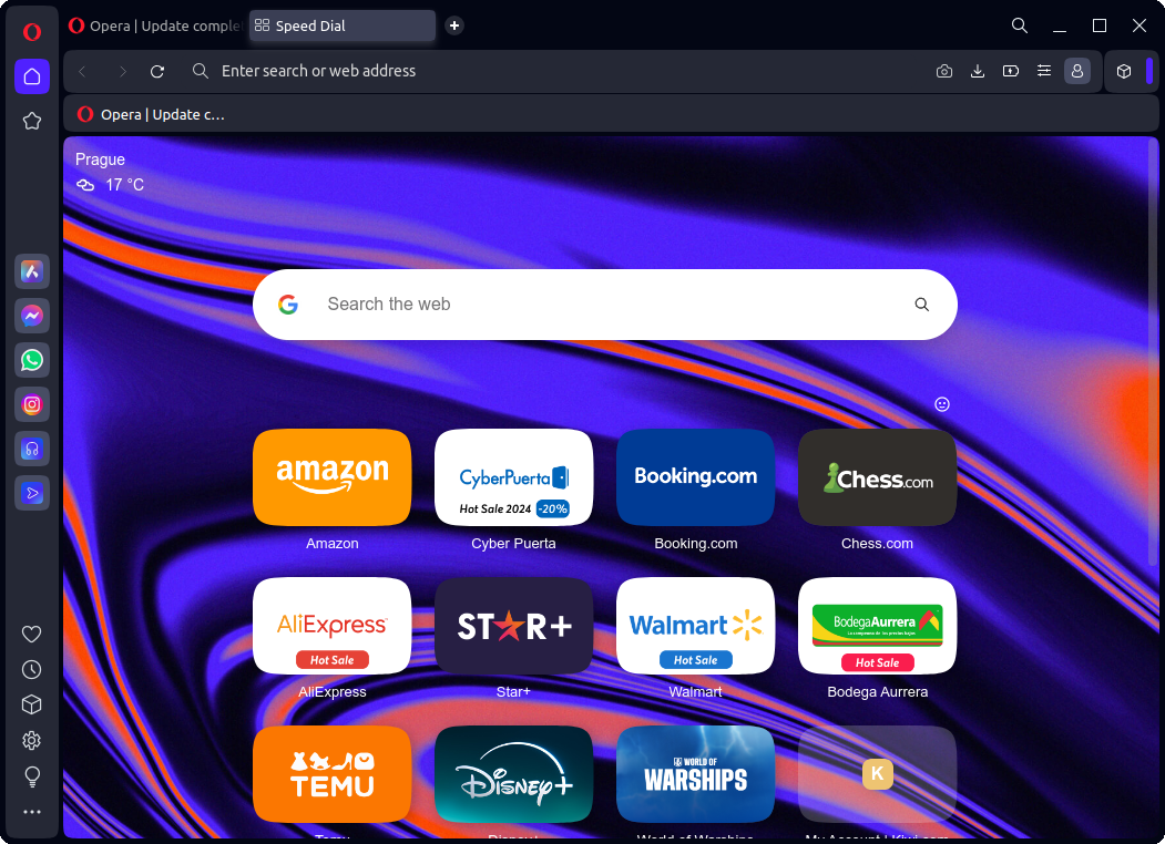 Instalar Opera no Linux | Flathub