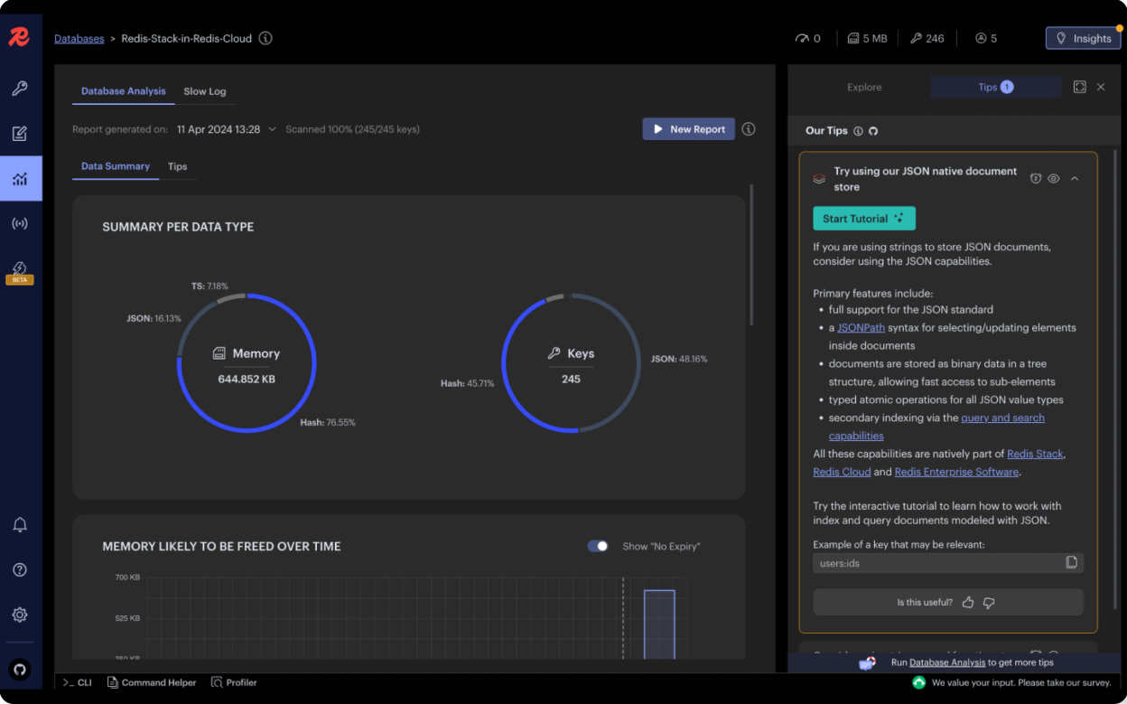 Redis Insight screenshot