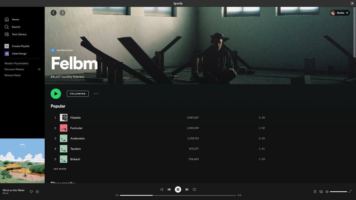 Spotify screenshot 1