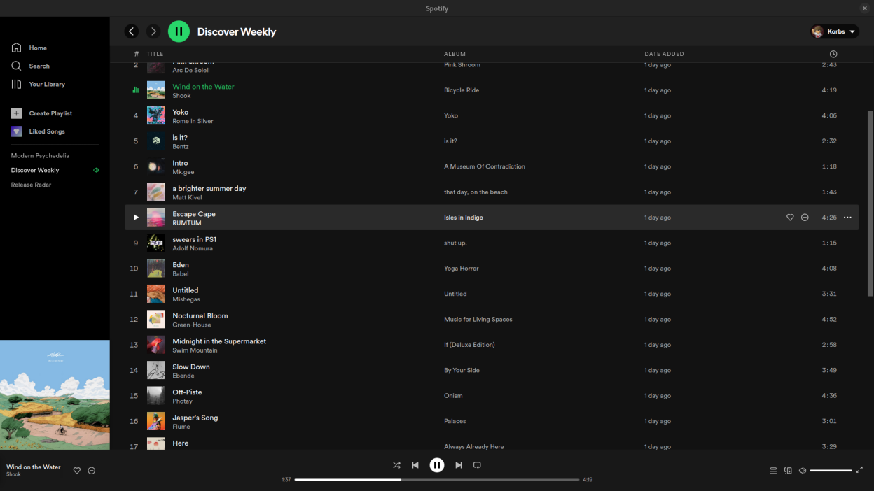 Spotify screenshot 2