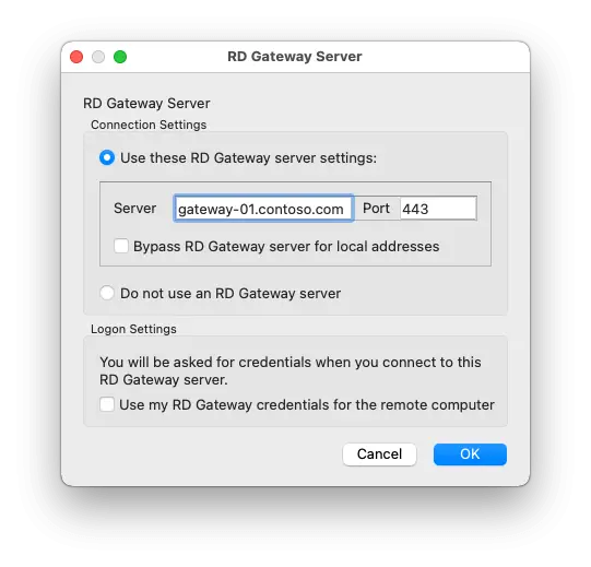 Rd gateway. Rd gateway