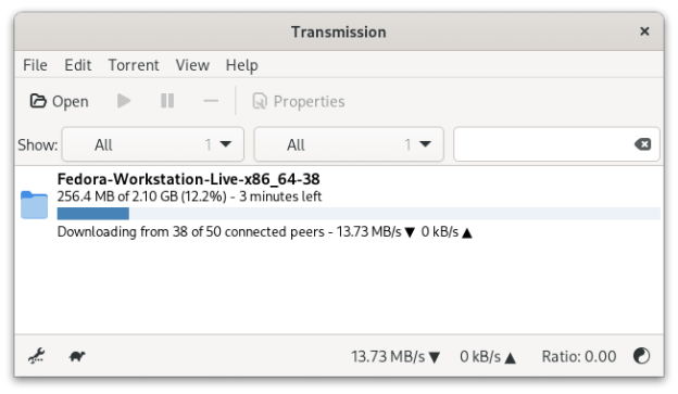 Transmission screenshot 1