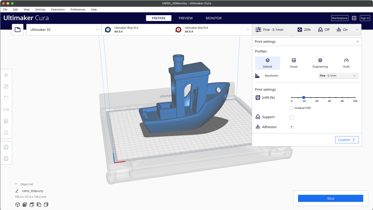 Ultimaker Cura screenshot 1
