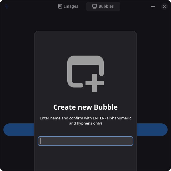 Bubble creation prompt