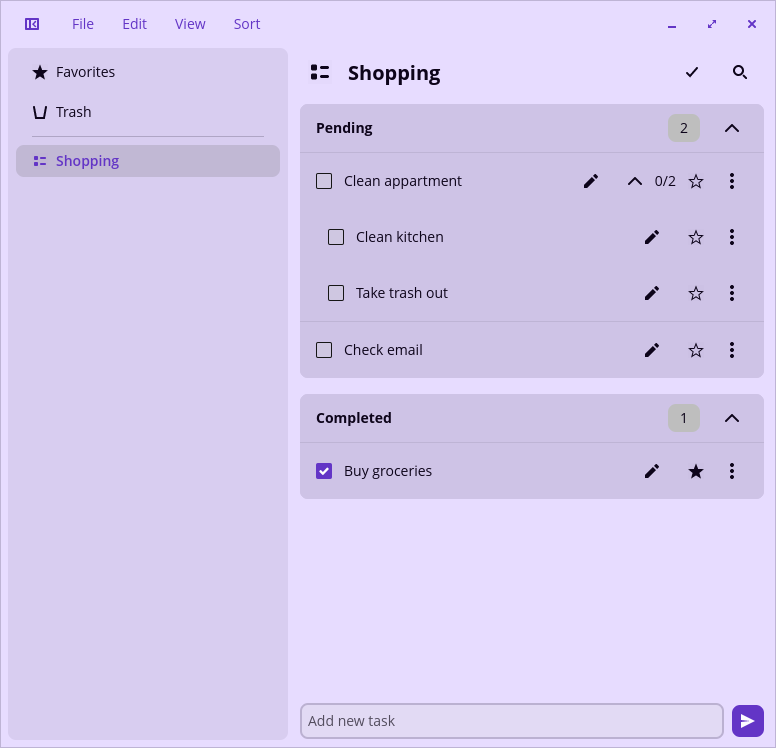 Main application interface
