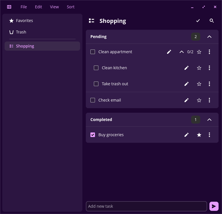 Main application interface