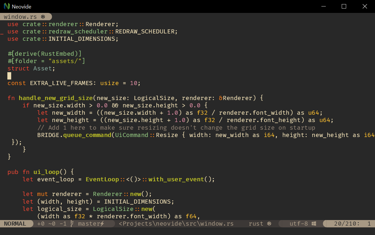 Screenshot 1 of neovide