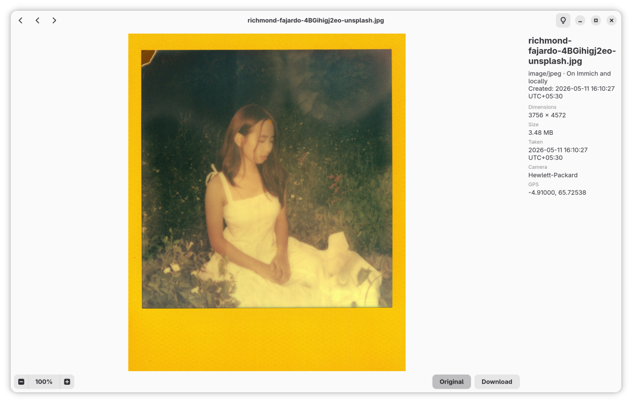 Lightbox viewer with details pane