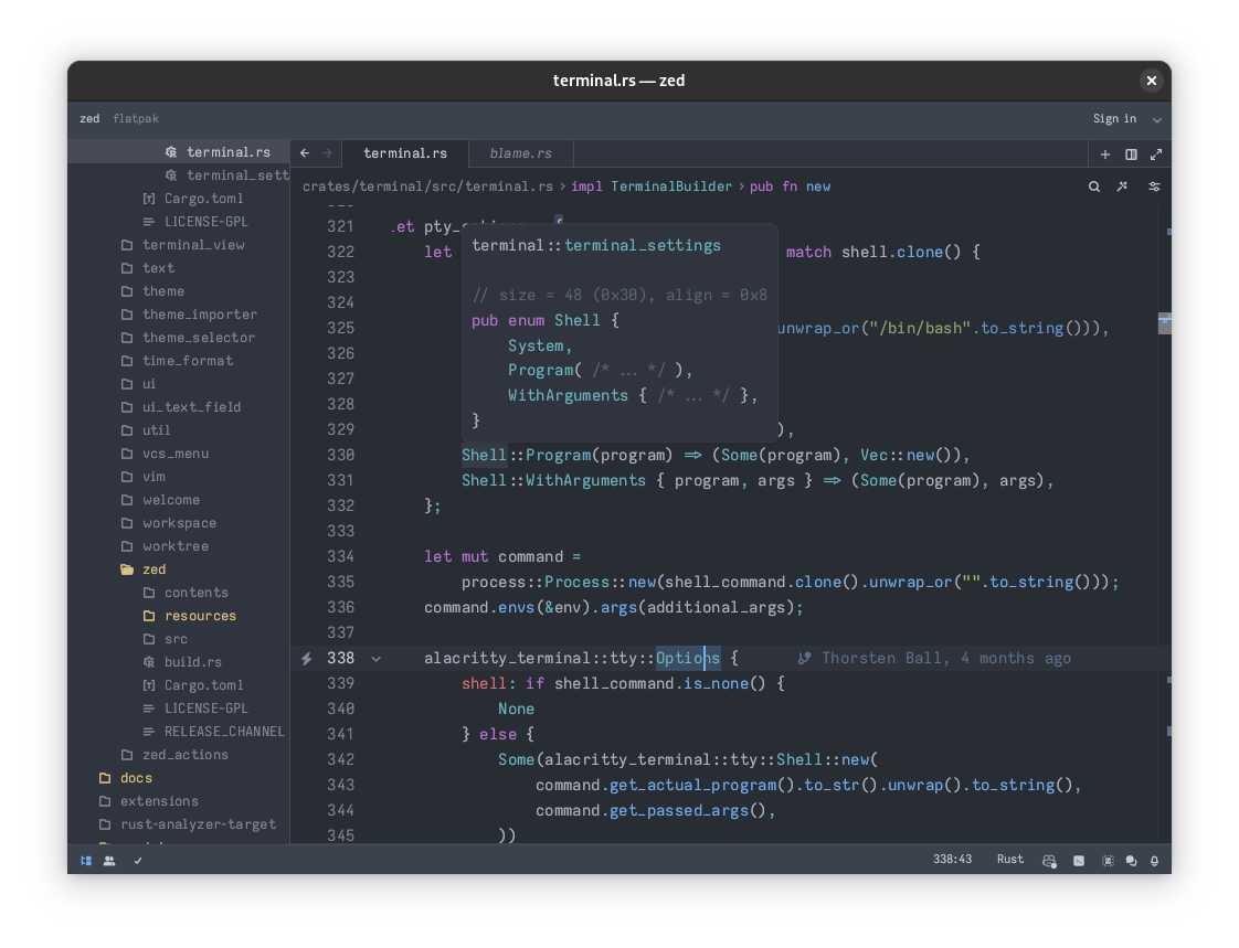 Install Zed on Linux | Flathub