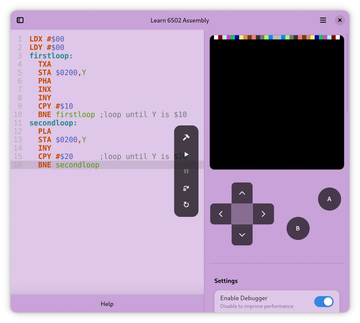 プログラミングAndroid Install Learn 6502 Assembly on Linux | Flathub