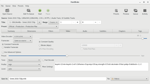 HandBrake screenshot 3