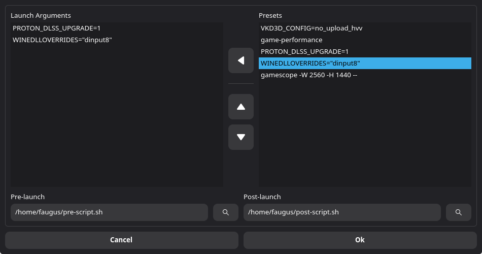Add/Edit Game: Launch Settings