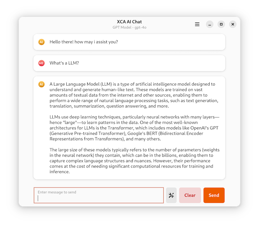 Install XCA AI Chat on Linux | Flathub