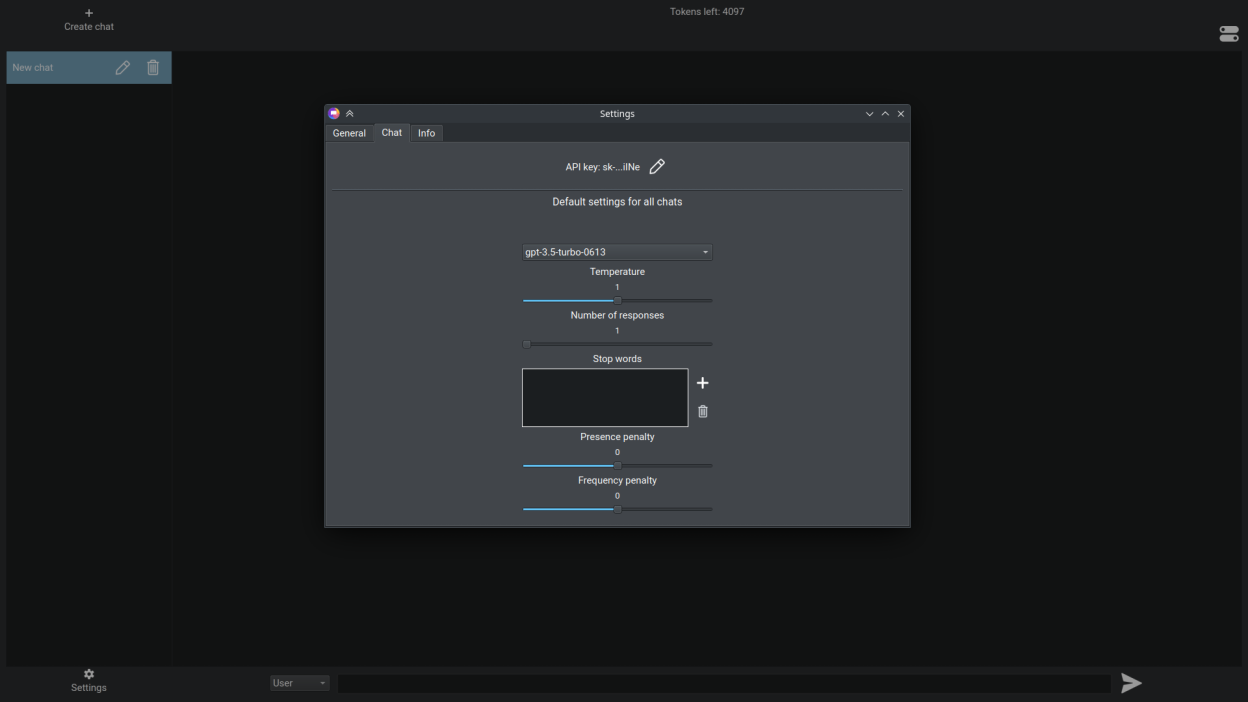 A settings example