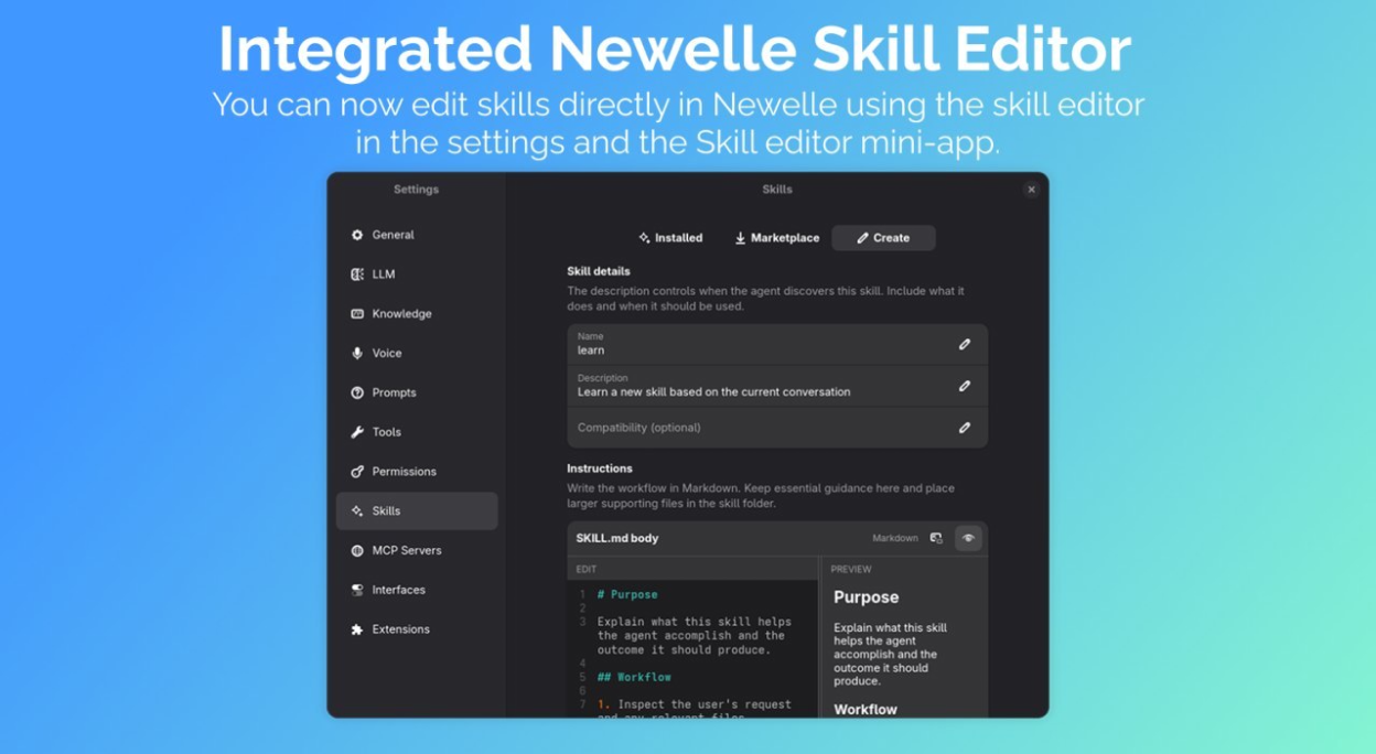 Integrated Skill Editor