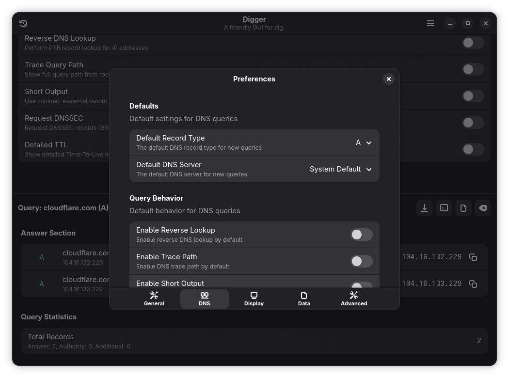 Preferences and configuration