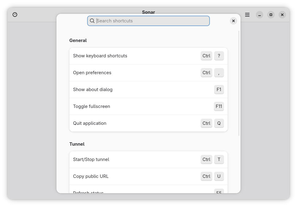 Keyboard shortcuts