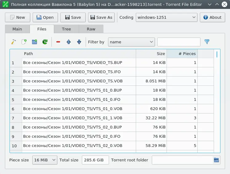Torrent File Editor screenshot