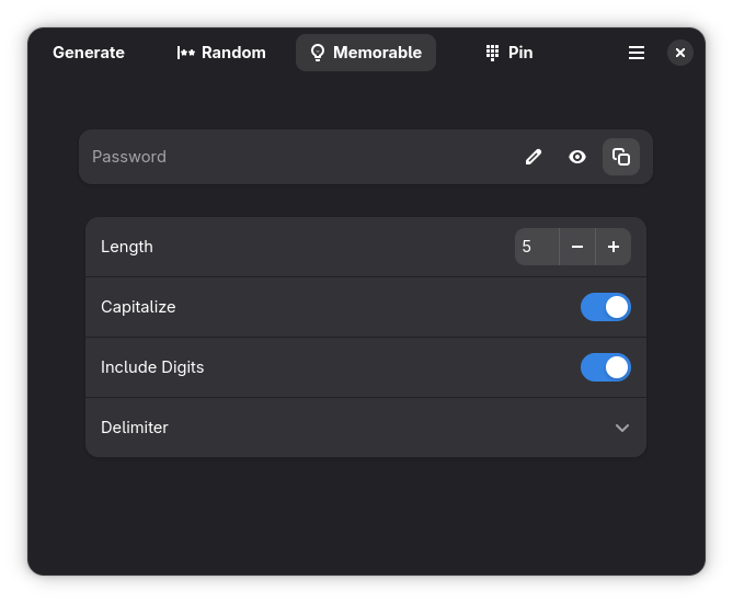 The Key Cutter window in dark mode