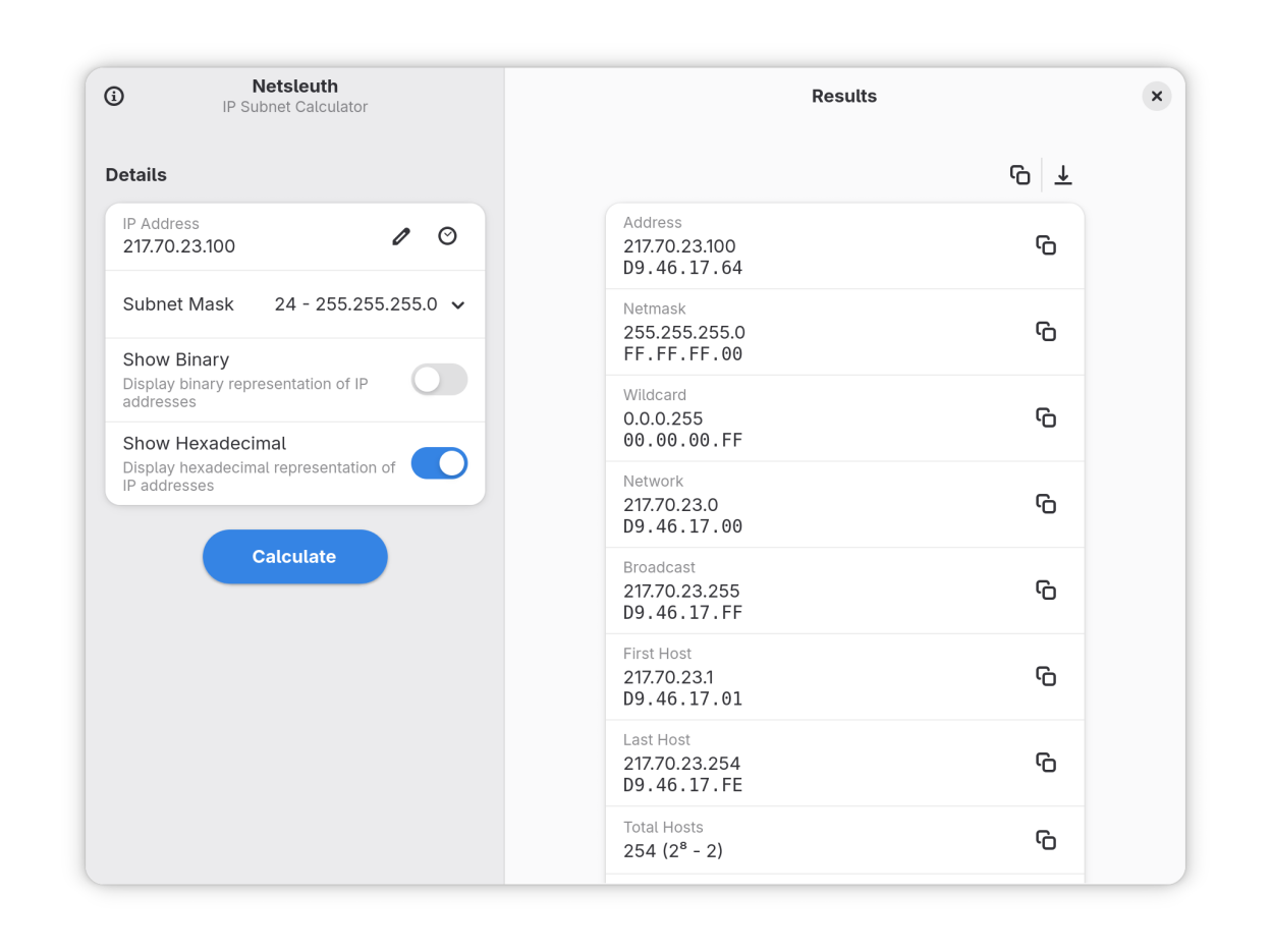 Split view layout