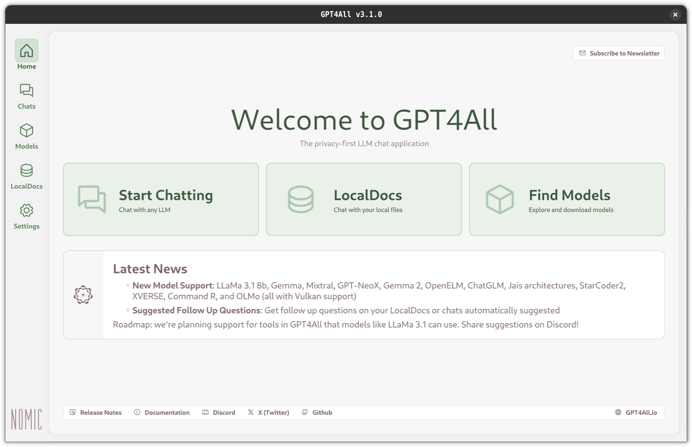 Screenshot 1 of GPT4ALL