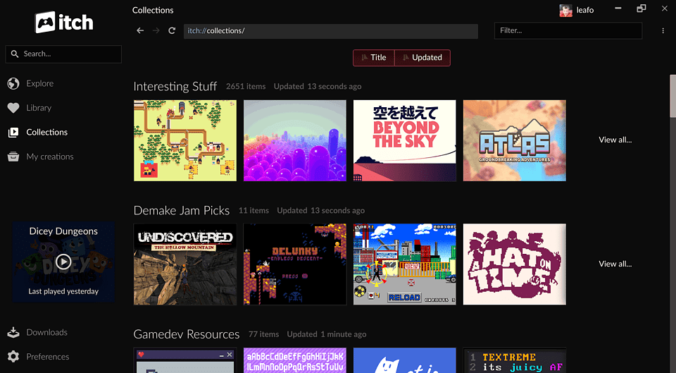 Screenshot 1 of itch