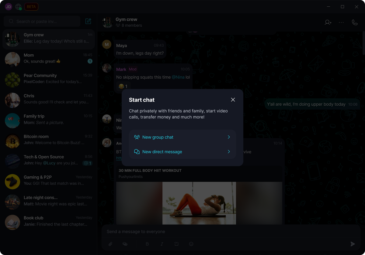 Keet screenshot