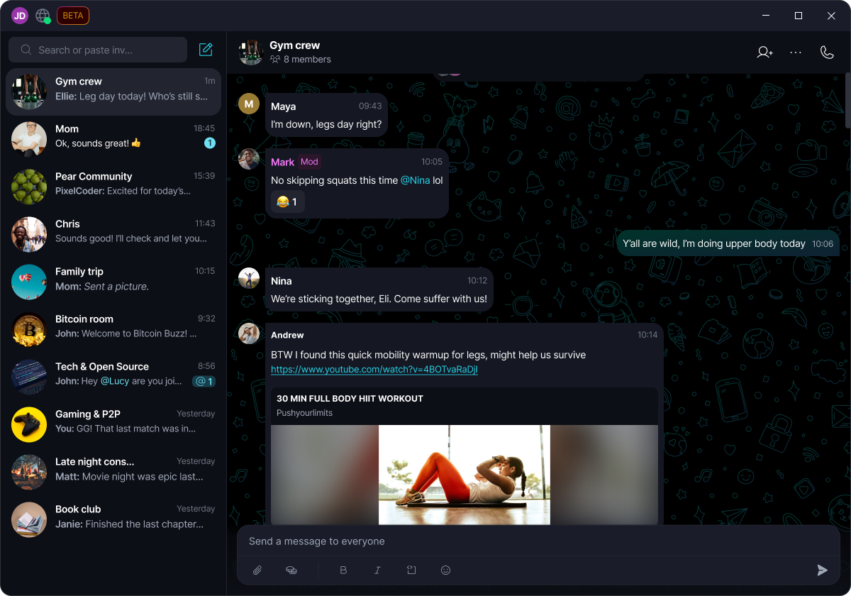 Keet screenshot