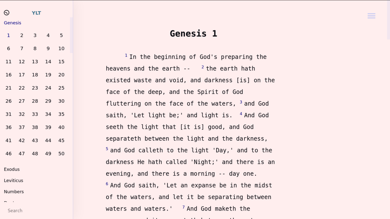 Light theme with custom font