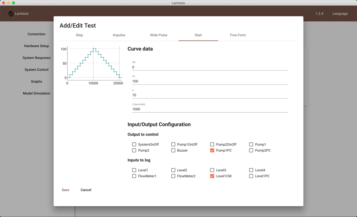 Open-loop test setup