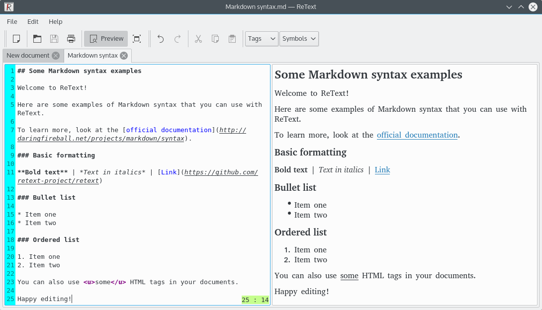 Github formatting