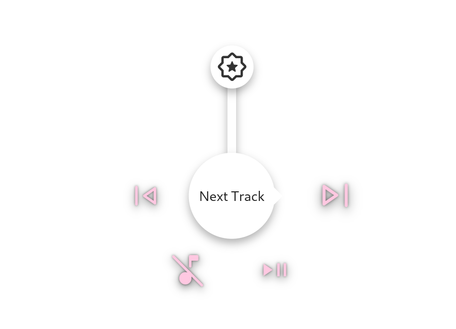 An example submenu to control your media player