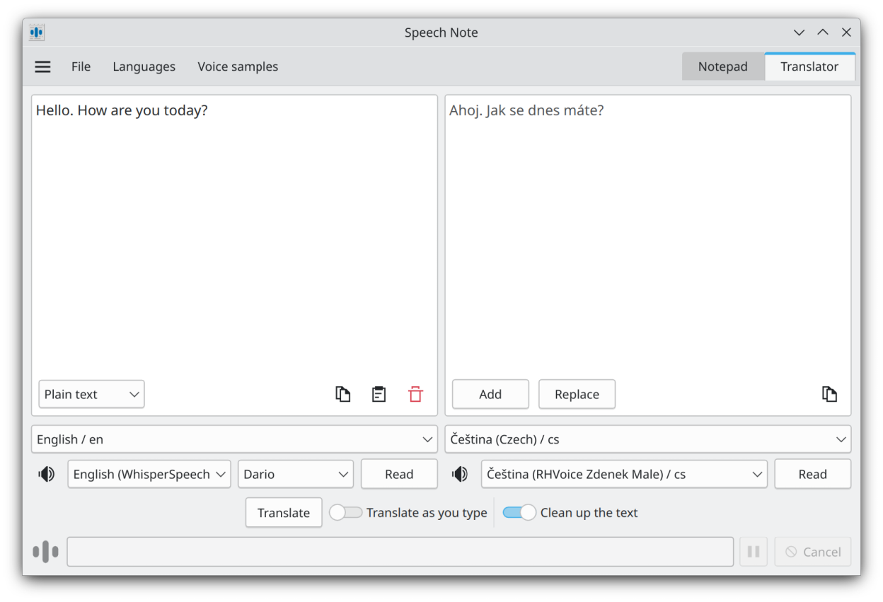 Translator mode