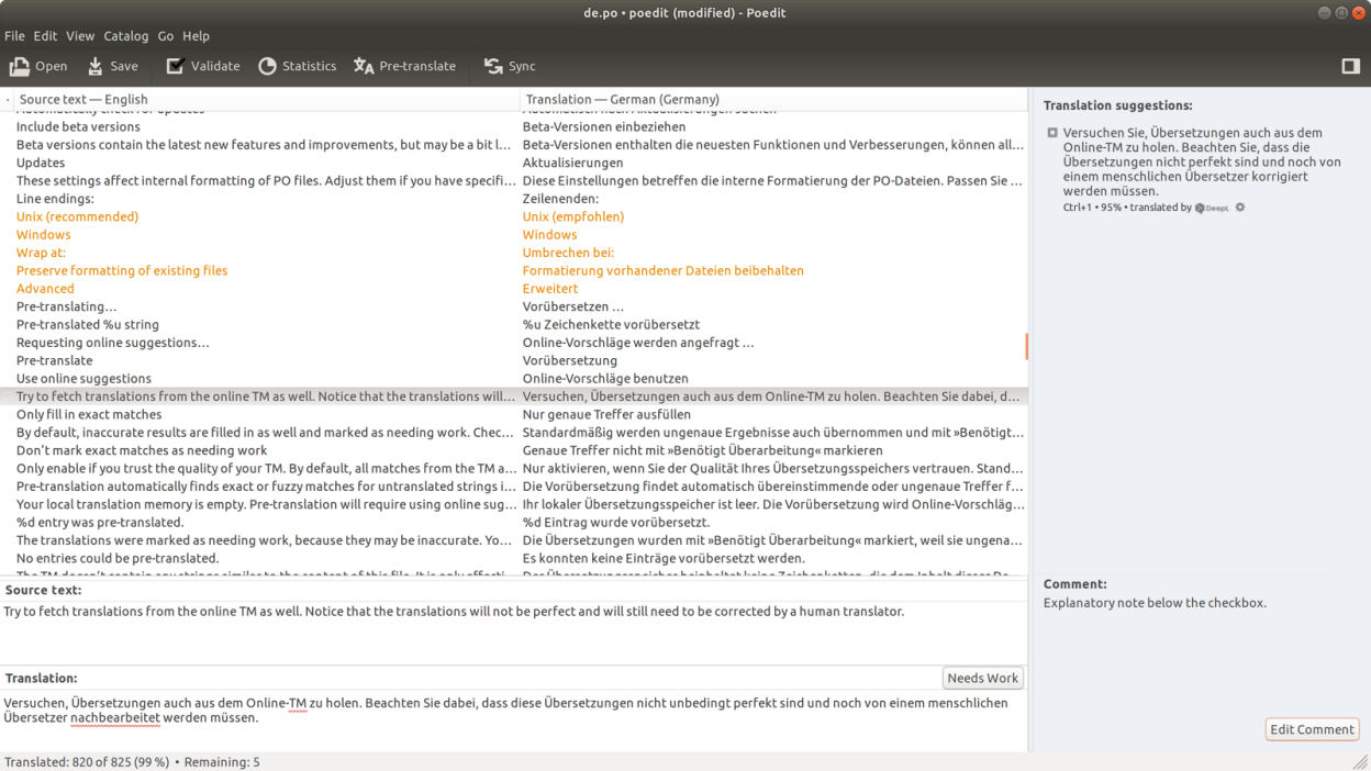Poedit screenshot