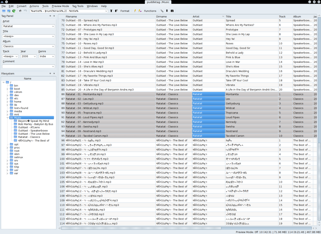Puddletag screenshot