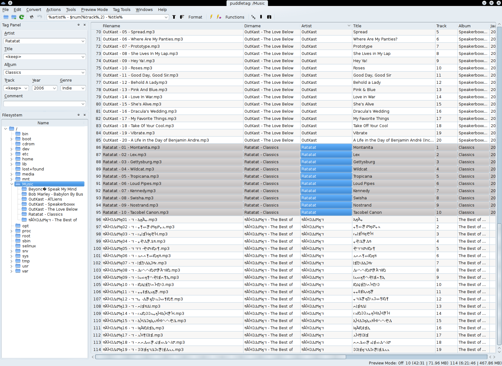 Screenshot 1 of Puddletag
