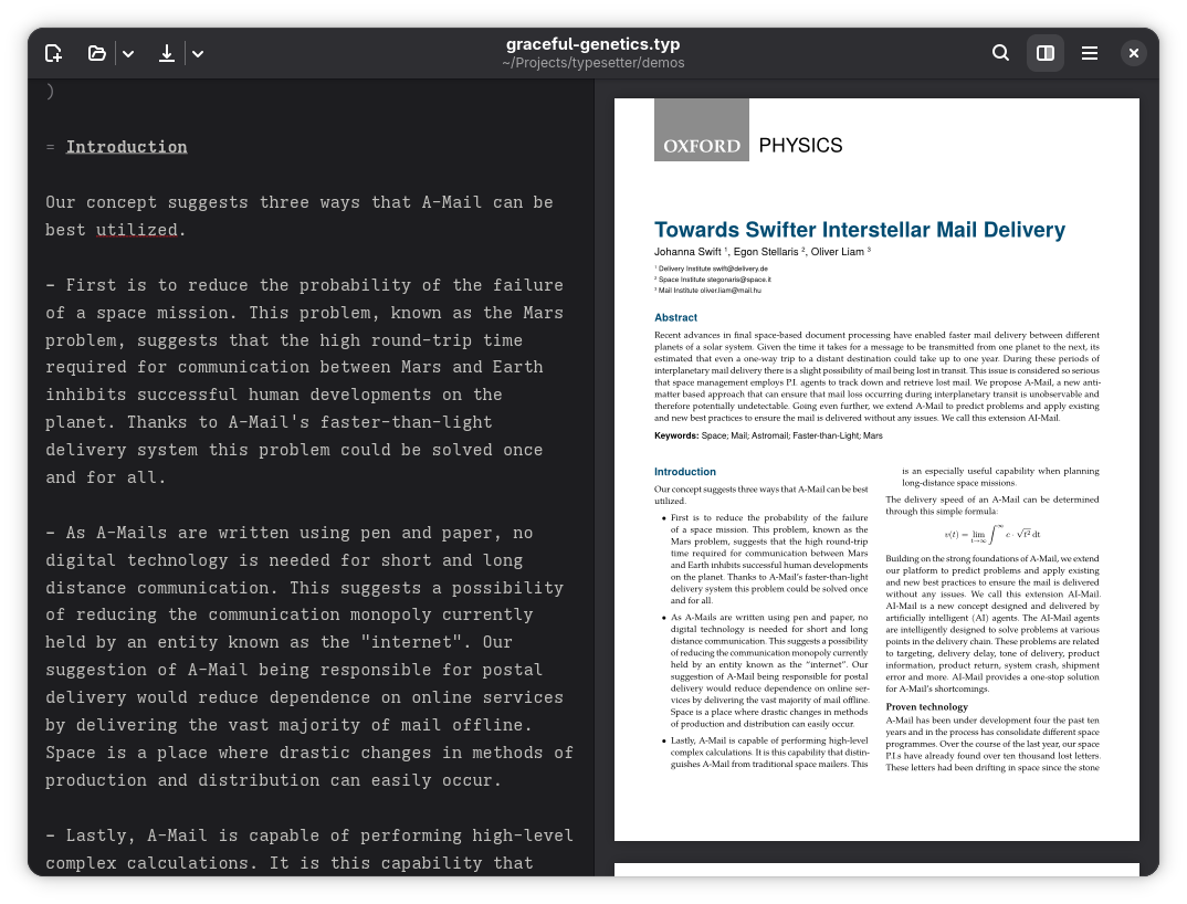 Preview your compiled document without leaving the app